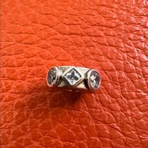 Pandora Silver Charm with Cubic zirconia Detailing